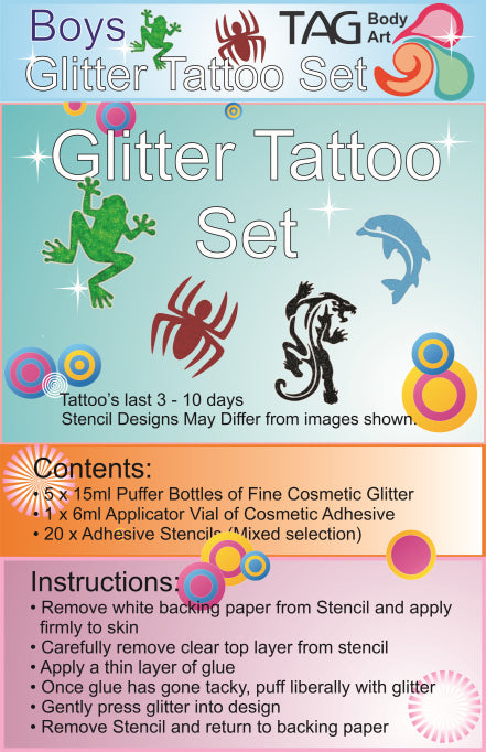 Glitzer Tattoo Set "Boys"