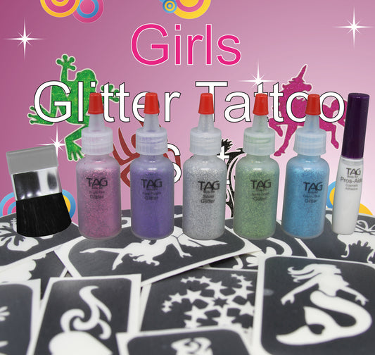 Glitzer Tattoo Set "Girls"