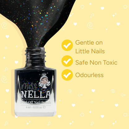 Nagellack Black Glitter