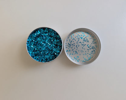 Bio Glitzer, Metallblau M
