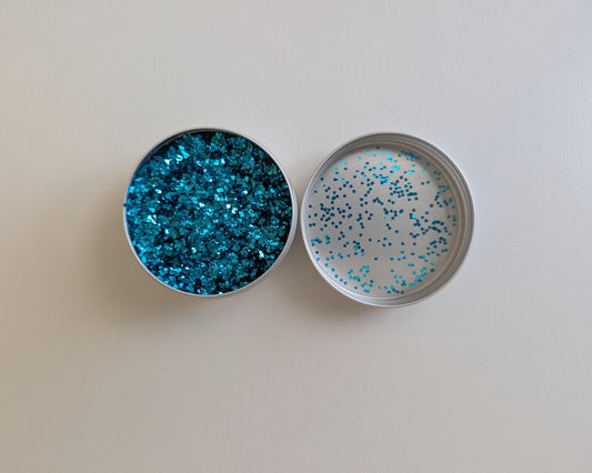 Bio Glitzer, Metallblau M