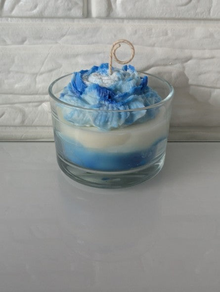 Duftkerze "Rosenduft" blau